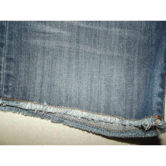 Lucky Brand Shorts 6/28 Abbey Short Blue Denim Jean Cutoff Stars Distressed - Picture 7 of 13